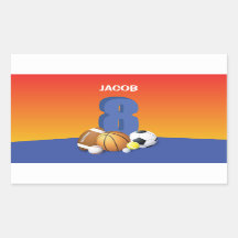 Junge 8. Geburtstag Sportbälle