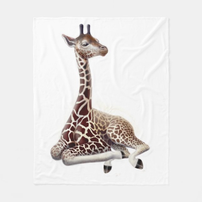 Junge afrikanische Giraffe an der Fleecedecke (Vorderseite)