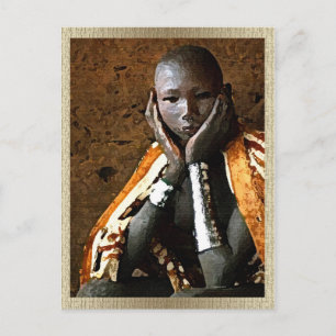 Junge afrikanische Jungen-Postkarte • Kultur-Erbe- Postkarte
