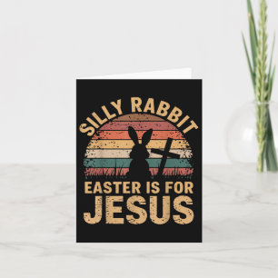Junge Alberne Kaninchen Ostern ist Jesus Funny Chr Karte