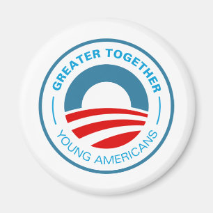 Junge Amerikaner für Obama Magnet