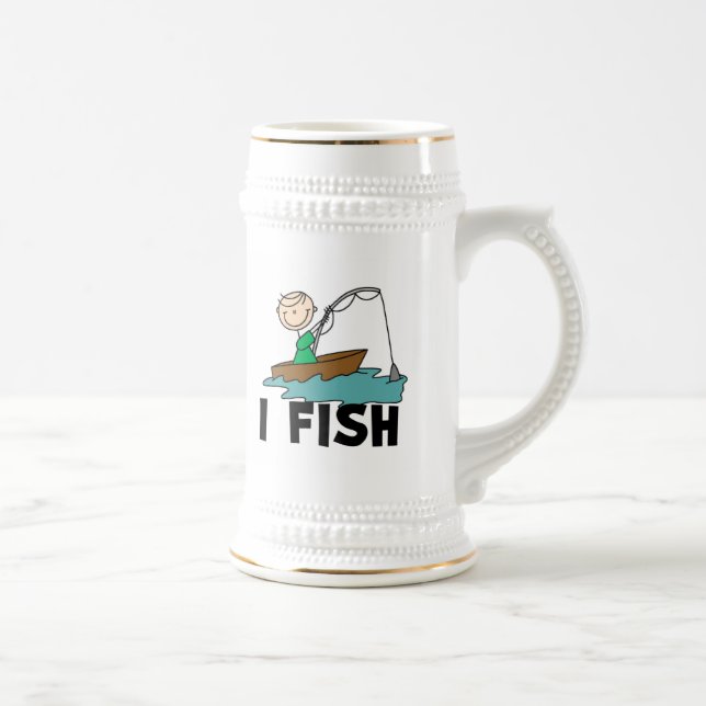 Junge Angler Bierglas (Rechts)