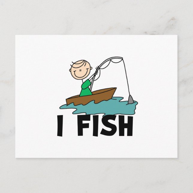 Junge Angler Postkarte (Vorderseite)