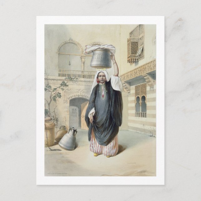 Junge arabische Mädchen kehren aus dem Hammam in K Postkarte (Vorderseite)