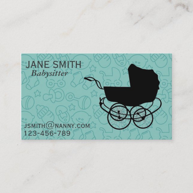Junge / Au Pair / Babysitter-Freelance Visitenkarte (Vorderseite)