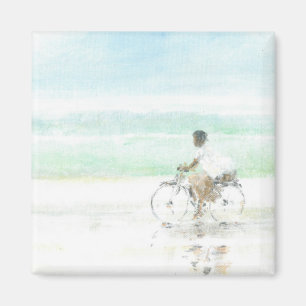 Junge auf Fahrrad Magnet