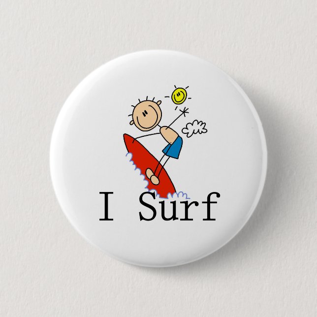 Junge auf Surfbrett  Button (Vorderseite)