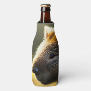 Junge australische Frau, Flasche Cooler Flaschenkühler