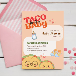 Junge Avocado Pastell-Taco-Baby-Party-Einladung Einladung