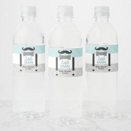 Junge Babydusche kleine Mann Schnurrbart Minze gra