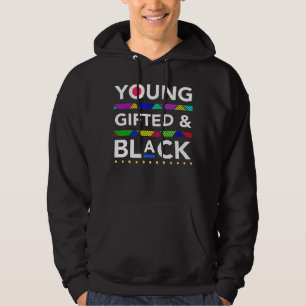 Junge Begabte Schwarze4 Schwarze Mädchen Magie Und Hoodie