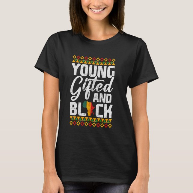 Junge, begabte und schwarze afrikanische Geschicht T-Shirt (Vorderseite)