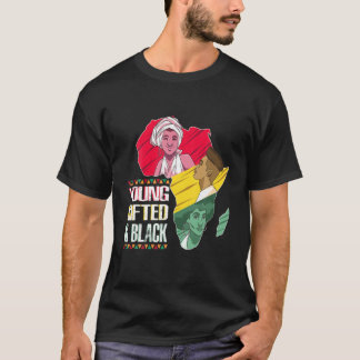 Junge begabte und schwarze afrikanische Geschichte T-Shirt