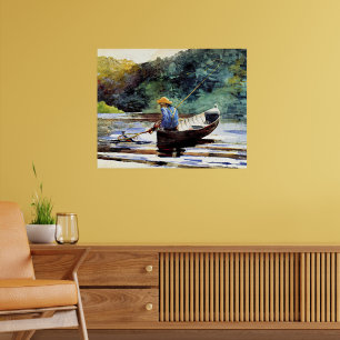 Junge beim Fischen, Kunstwerk von Winslow Homer Poster