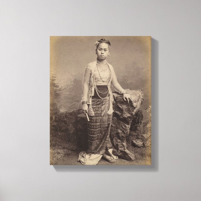 Junge birmanische Frau, c.1875 Leinwanddruck (Vorderseite)