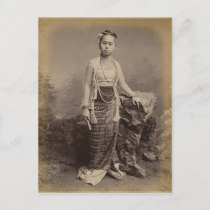 Junge birmanische Frau, c.1875 Postkarte