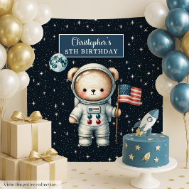Junge Birthday Wall Decke mit Space Teddy Bären Wandteppich