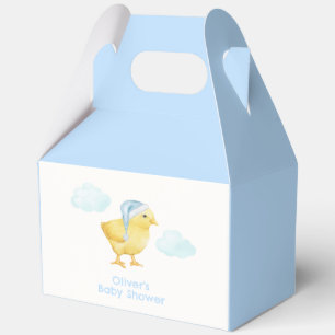 Junge Blauer Himmel Wolke Kleines Huhn Baby Shower Geschenkschachtel