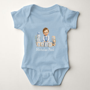 Junge blockiert Babyparty Baby Strampler