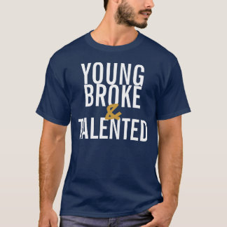 Junge brachen u. begabtes T-Shirt II (Marine/Weiß)
