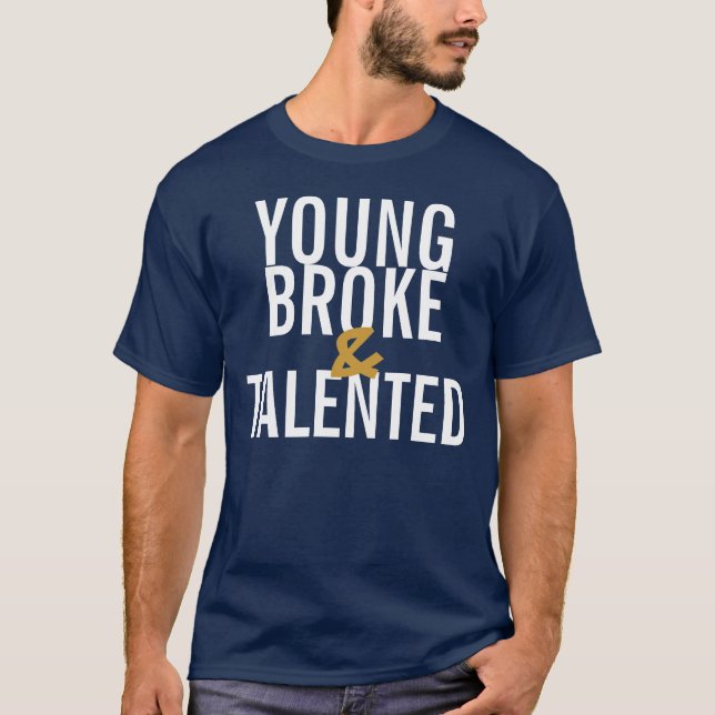 Junge brachen u. begabtes T-Shirt II (Marine/Weiß) (Vorderseite)