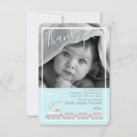 Junge Choo Choo Tauftaufe-Foto danken Ihnen