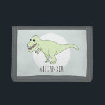 Junge Cool Doodle T-Rex Dinosaurier mit Name Trifold Geldbörse<br><div class="desc">Dieses coole Design ist Teil einer Kollektion mit niedlichen Dinosauriern für Bekleidung und Accessoires für kleine Jungen. Dieses Kinderdesign verfügt über einen handgezeichneten T-Rex Doodle Dinosaurier und kann mit dem Namen Ihres Jungen personalisiert werden. Karo in unserem Shop für andere Dinosaurier Designs!</div>