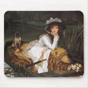 Junge Dame in einem Boot Mousepad