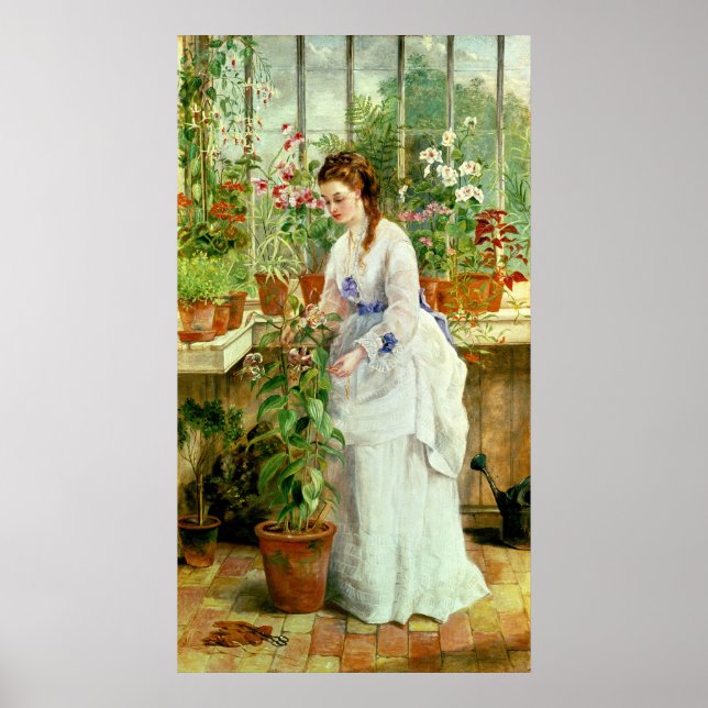 Junge Dame in einem Konservatorium Poster (Vorne)