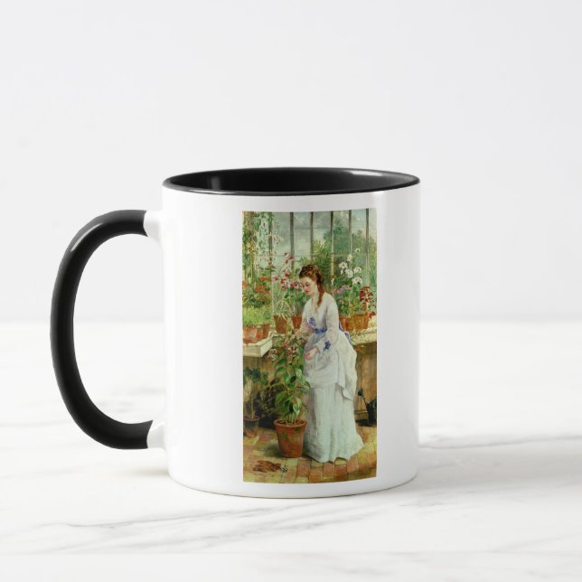 Junge Dame in einem Konservatorium Tasse (Links)