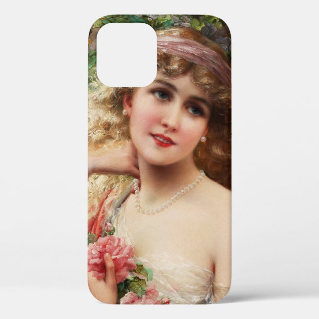 Junge Dame mit Rose von Emile Vernon Case-Mate iPhone Hülle (Rückseite)