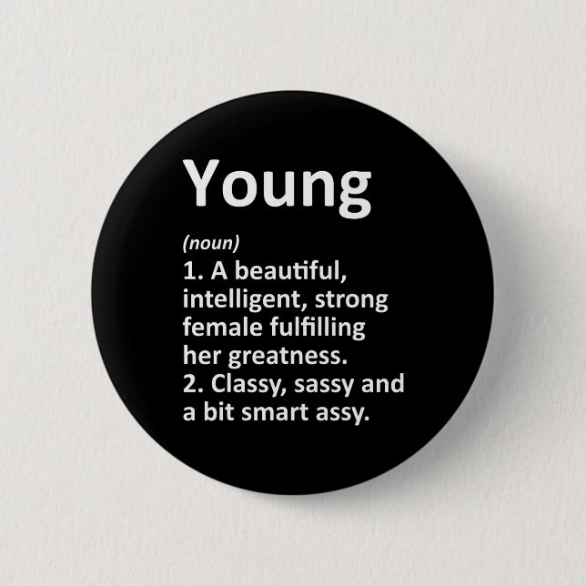 Junge Definition Personalisierter Name Lustiges We Button (Vorderseite)