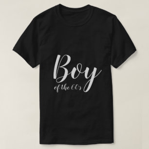 Junge der Sechziger Elegante Typografie Schwarz-we T-Shirt