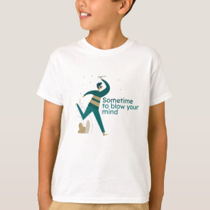 Junge, der sich in den Kopf springt T-Shirt