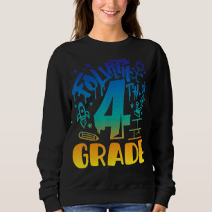 Junge der vierten Klasse erster Schullehrer bis zu Sweatshirt