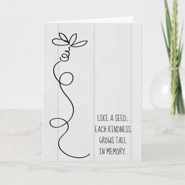 Junge Doodle auf Holz danke Karte (Vorderseite)