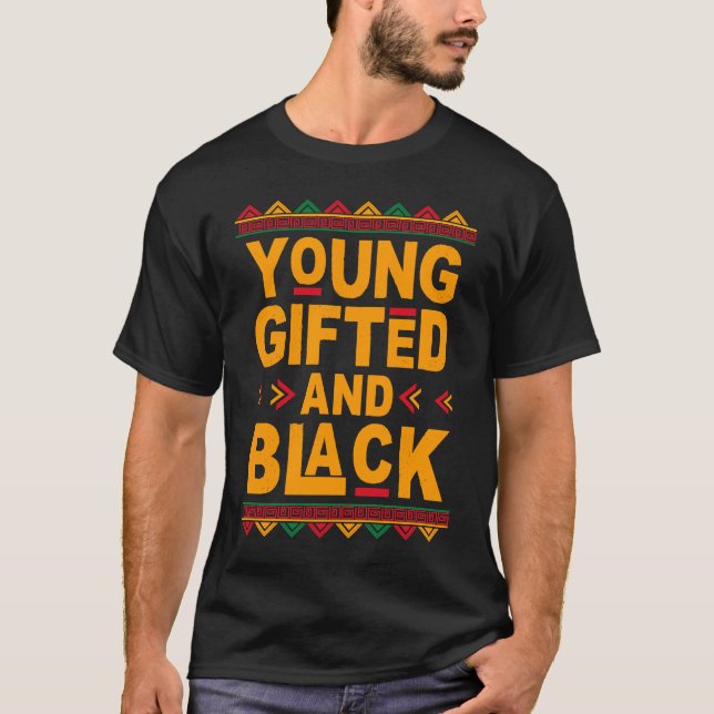 Junge ed and Black Afro Black History Mont Melani T-Shirt (Vorderseite)