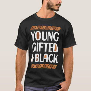 Junge ed and Black Afro Black History Mont Melani T-Shirt