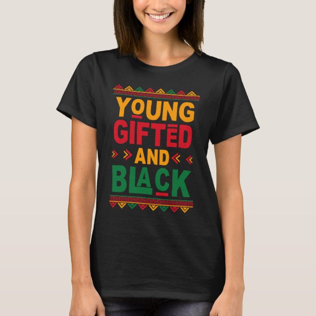 Junge ed and Black Afro Black History Mont Melani T-Shirt (Vorderseite)