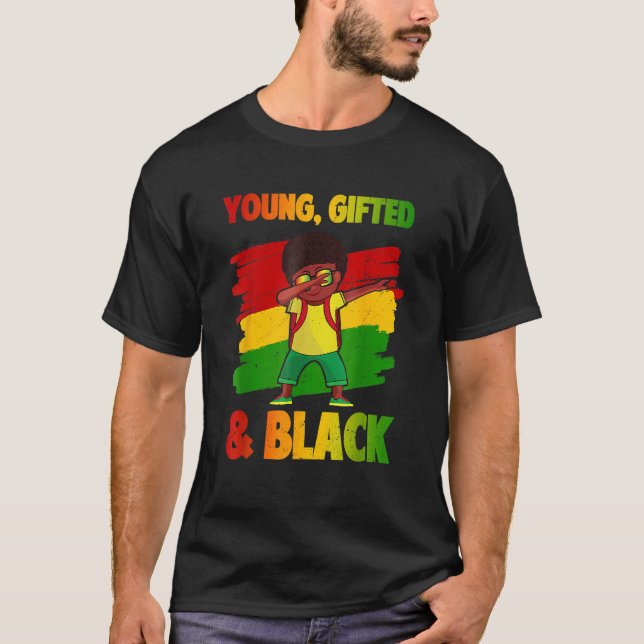 Junge Ed & Black History Monat Kinder Niedliches D T-Shirt (Vorderseite)