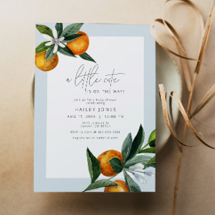 Junge eine kleine Süsse Citrus Orange Fruit Baby D Einladung