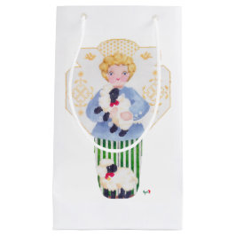 Junge Engel mit Lammbeutel Kleine Geschenktüte