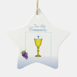 Junge Erste Kommune, Chalice mit Gastgeber und Tra Keramik Ornament