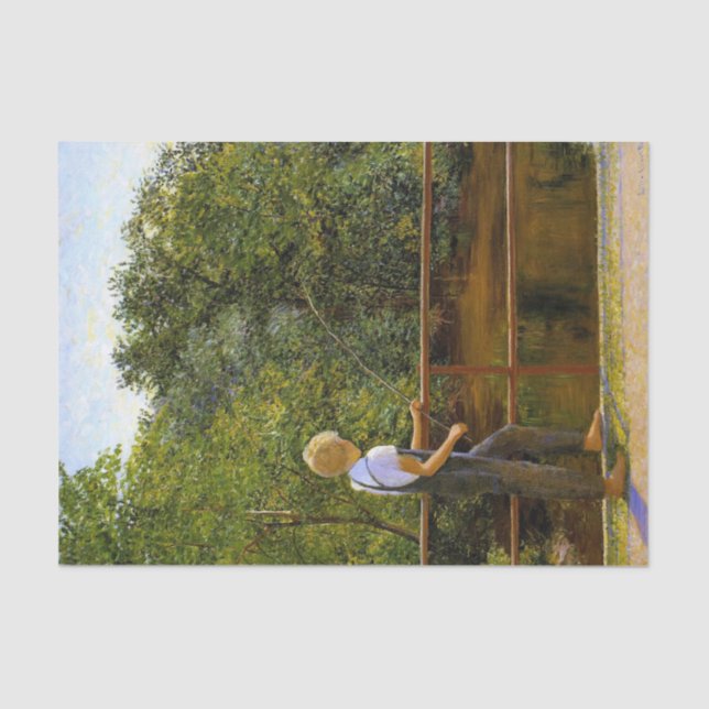Junge Fischerei durch Lilla Cabot Perry Seidenpapier (Vorderseite)