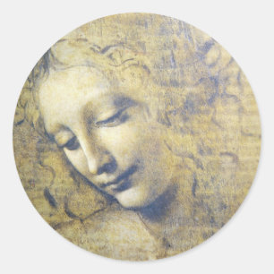 junge Frau 2 Runder Aufkleber