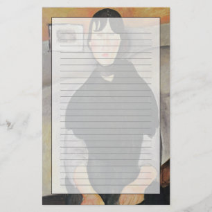 Junge Frau der Leute Briefpapier