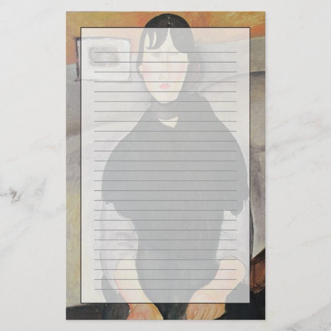 Junge Frau der Leute Briefpapier (Vorderseite)