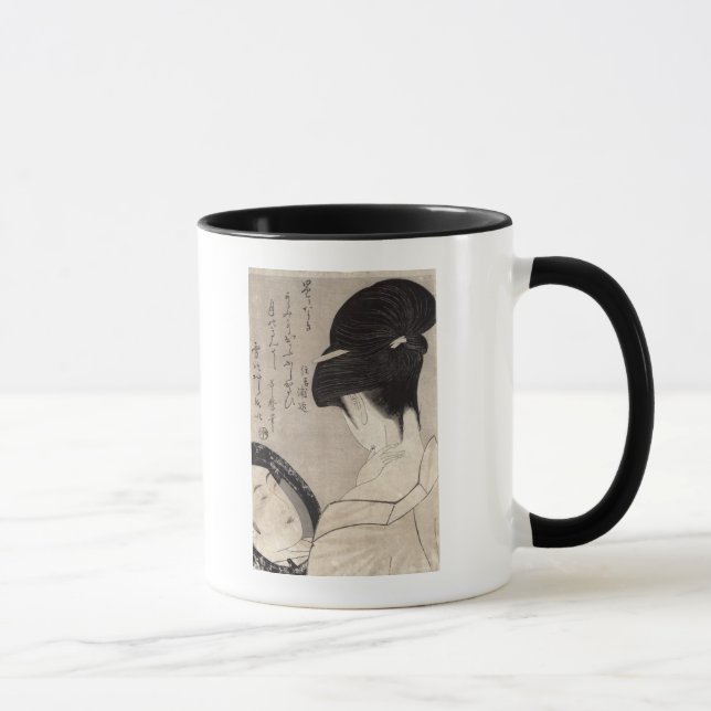 Junge Frau, die Make-up, c.1795-96 anwendet Tasse (Rechts)