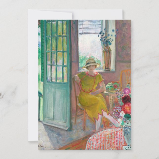 Junge Frau im blühenden Innern | Henri Lebasque (Vorderseite)