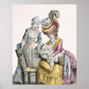 Junge Frau in einem Kleid 'a la Levite' Stillen Poster